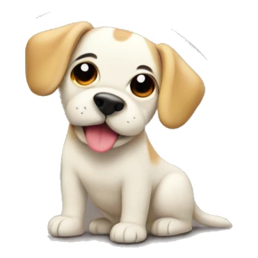 Dog pooping rainbows sticker