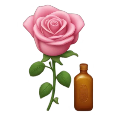 Domino rose avec un bouteille d'oasus sticker