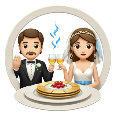 greek wedding breaking plates sticker