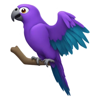 purple parrot mouth open sticker
