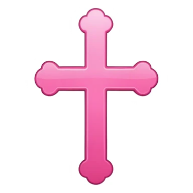 Pink cross  sticker