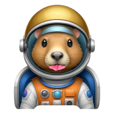 capypara in astronaut helmet sticker
