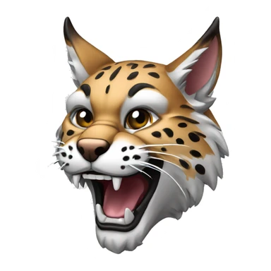 Bobcat mascot dangerous fangs facing the right sticker