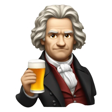 Beethoven with beer sticker