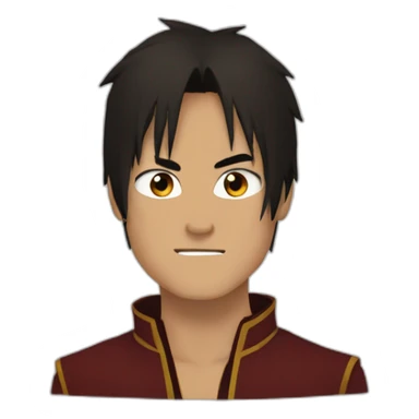 Zuko with scar on the wrong side sticker