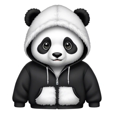 Panda with hoodie  sticker