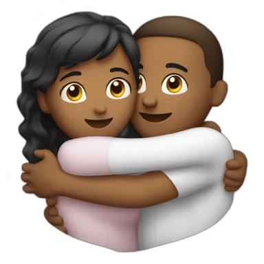 2 people hugging  sticker