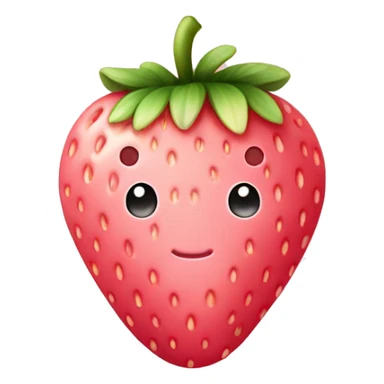  Single pastel pink cute strawberry fruit sticker