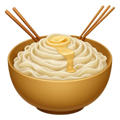 Rice noodles mixed with mashed potatoes sticker