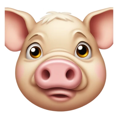 A pig that’s in disgust sticker