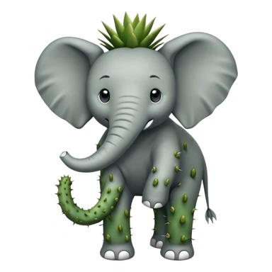Eleohant with cactus legs  sticker
