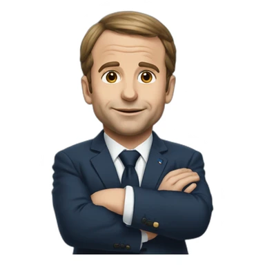 Macron déguisé en bébé sticker