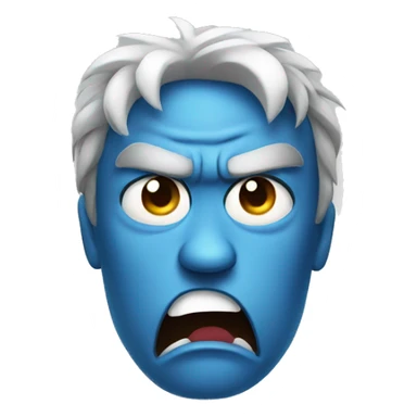 Angry sweaty emoji  sticker