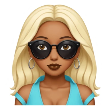 doja cat wear black sun glasses sticker