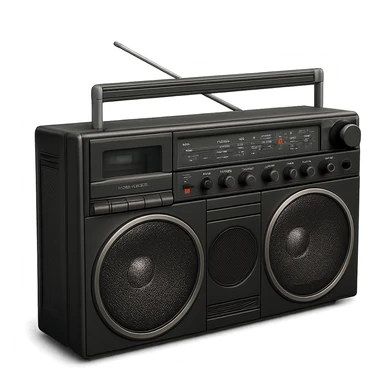 A boombox column sticker