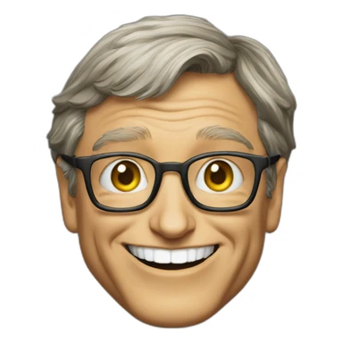 bill gates with malicious smile sticker