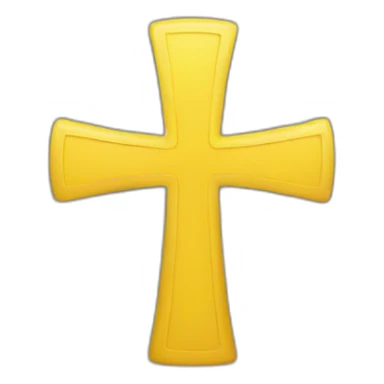 Yellow cross sticker