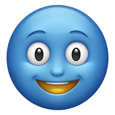Blue emoji sticker