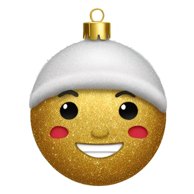 glitter Christmas bauble sticker