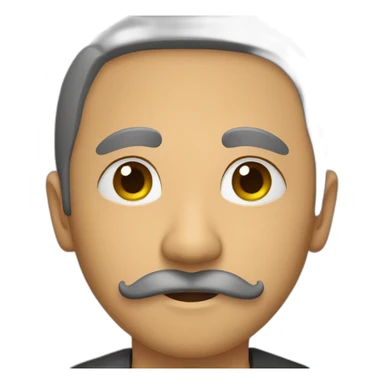 Eurasian man moustache sticker