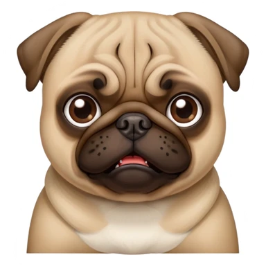 pug saying fuck you  sticker