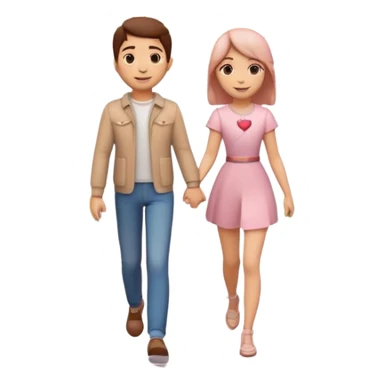 3D emoji-style of two roads merging into one 💞, with cherry blossoms 🌸, floating hearts 💕, soft sunset sky 🌅, and a couple walking hand-in-hand 👩‍❤️‍👨. Romantic and aesthetic vibe sticker