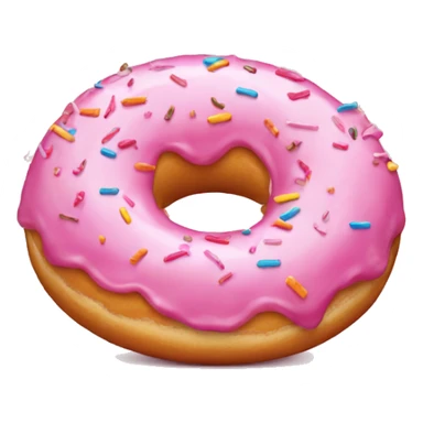 A Pink Donut with sprinkles sticker