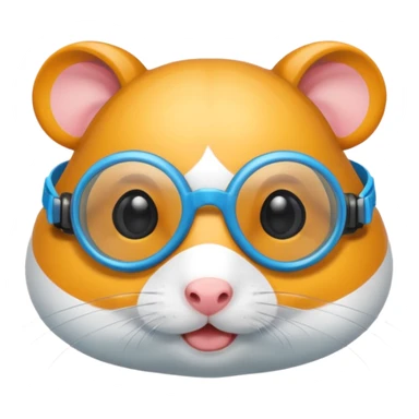 hamster with swimming goggles sticker