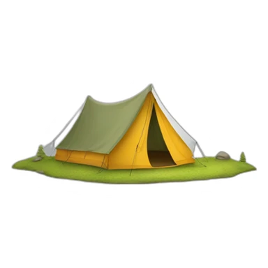 tent in mountain sticker