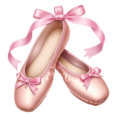 pink ballet pointe shoes with ribbons sticker