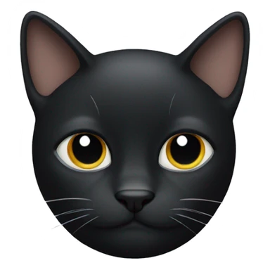 black cat with white mustache  sticker