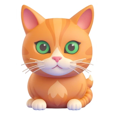 adorable ginger cat with green eyes sticker