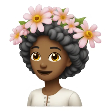 Épouse avec des fleur sticker