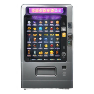 scifi vending machine, sci-fi concept machine, damaged, sentient sticker