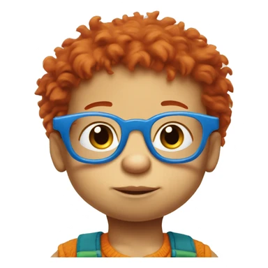 rugrats Redhead baby with blue glasses sticker