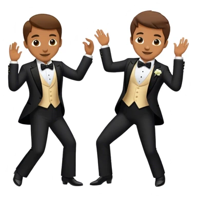 two grooms dancing  sticker
