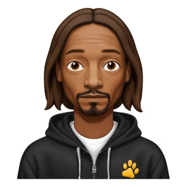 snoop dogg with black hoodie sticker