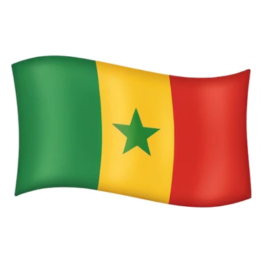 senegal flag, ios style sticker