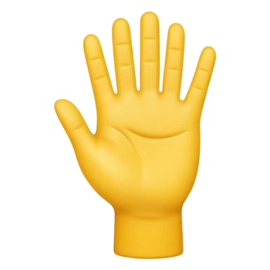 raised hand (stop gesture) yellow emoji style sticker