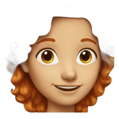 smiling redhead woman sticker