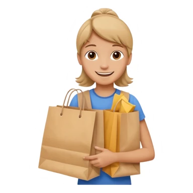 Teen carrying paper bags














 sticker