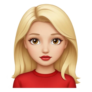 Gorgeous blonde girl with makeup sticker