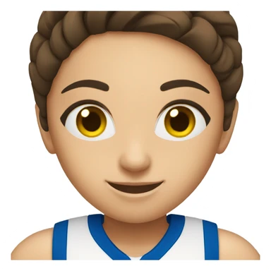 brunette girl playing volleyball sticker