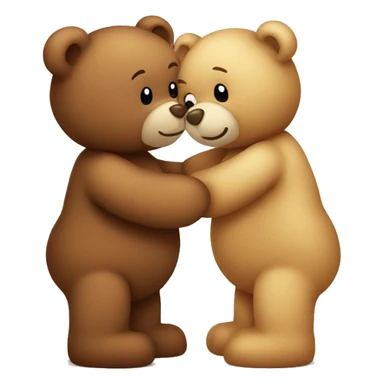 teddy bear kissing another teddy bear sticker