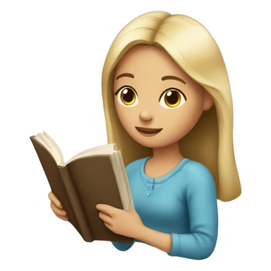Girl reading a Book  sticker