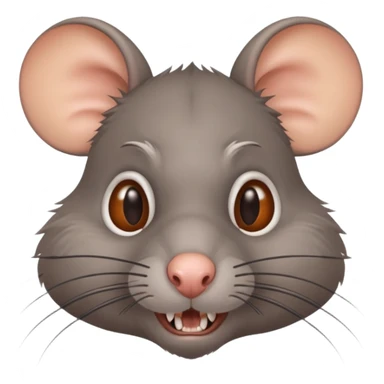 a crazy rat with grey fur sticker