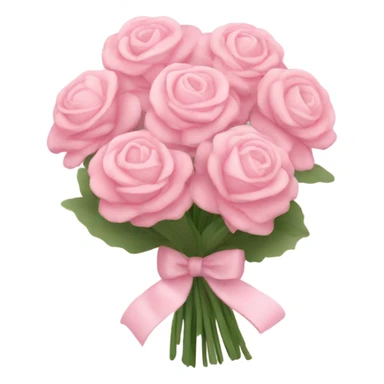pastel pink flowers bouquet bow  sticker