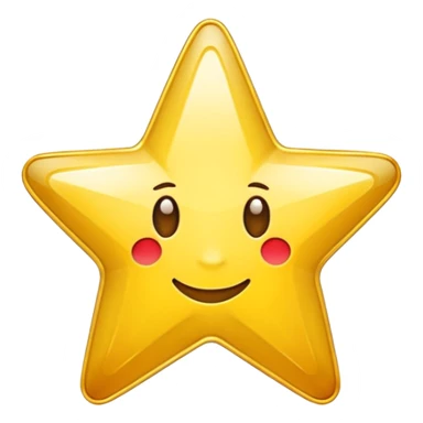 Create a gold star badge emoji in Apple emoji style. Try different badge shapes, star styles, and gold effects. Keep the background transparent. sticker