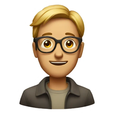 Man with huge ears and huge glasses sticker