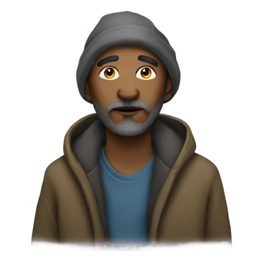 Homeless man sticker